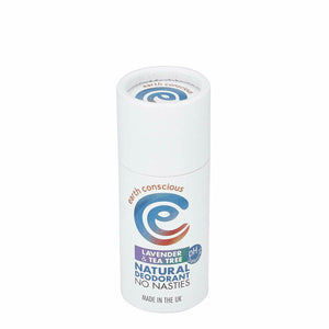 Earth Conscious Plastic Free Deodorant - Lavender & Tea Tree Vegan No aluminium