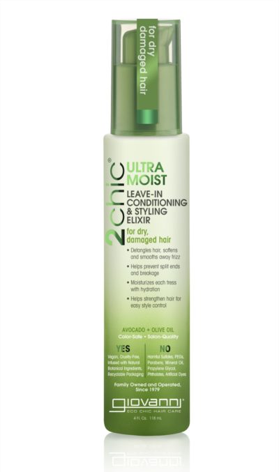 Giovanni Ultra-Moist Leave In Conditioner & Styling Elixir 118ml Avocado & Olive oil