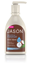 Load image into Gallery viewer, Jason Body Wash Shower Gel Pump organic aloe vera rosewater  coconut herbs
