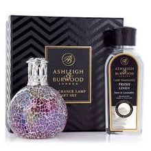 Load image into Gallery viewer, Ashleigh &amp; Burwood Pearlescense Lamp Fragrance Fresh Linen oil Gift Set
