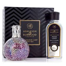 Ashleigh & Burwood Pearlescense Lamp Fragrance Fresh Linen oil Gift Set