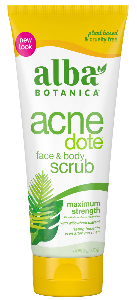 Alba Botanica Acne dote Face & Body Scrub