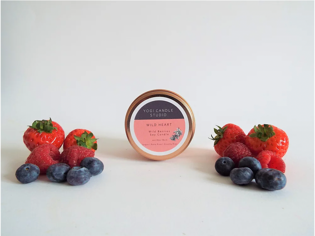 Yogi Candles-Wild Berries Scented Soy Candle