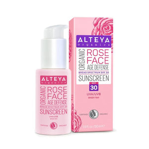 Alteya Certified Organic Sunscreen Rose Face Cream SPF30 50ml