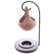 Load image into Gallery viewer, Teardrop Shape Hanging essential Oil Burner Ceramic stand eden aromatherapy
