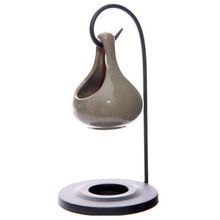 Load image into Gallery viewer, Teardrop Shape Hanging essential Oil Burner Ceramic stand eden aromatherapy
