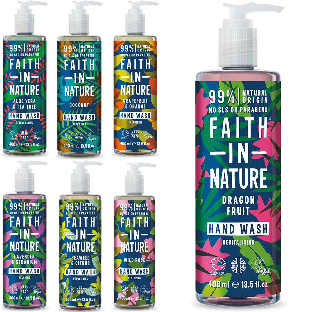 Faith In Nature Natural Hand Wash No SLS or Parabens 400 ml